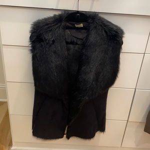 NWOT cremieux faux fur vest